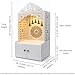 HomScape Divine Wooden Pooja Mandir for Home with Spacious Shelf & Inbuilt Focus Light White Pooja Mandir, 96 cm Temple White
