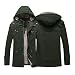 Meggsnle Veste matelassée pour homme - Veste d'extérieur chaude avec doublure en polaire - Veste d'extérieur en polaire - Sweat à capuche confortable - Veste de loisirs, vert, XL