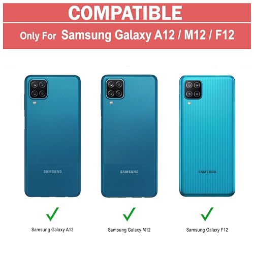Image of Zapcase Back Case Cover for Samsung M12 / Samsung F12 / Samsung A12 | Compatible for Samsung M12 / Samsung F12 / Samsung A12 Back Case Cover | (TPU + PC | Matte Black)