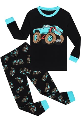 Image of Little bety Boys 4 Pieces Cotton Pajamas Toddlers Long Sleeve 24M-12Years