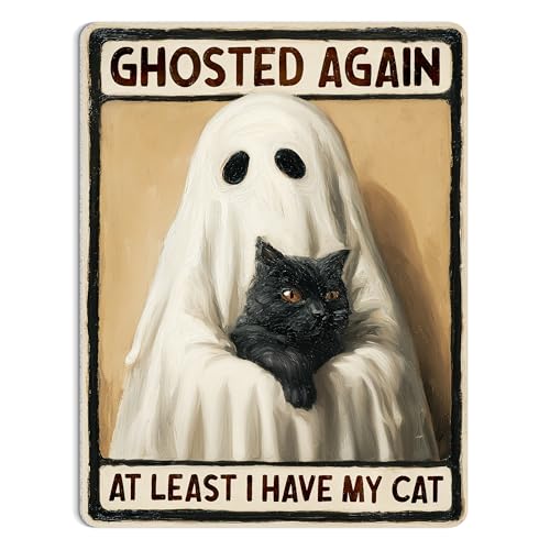Regalos de terror originales: póster de Halloween TracyArt de gato para un amigo invisible
