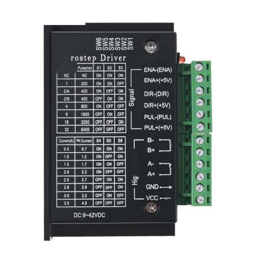 Driver motor paso a paso TB6600 con micropasos avanzados para enrutador CNC Nema23