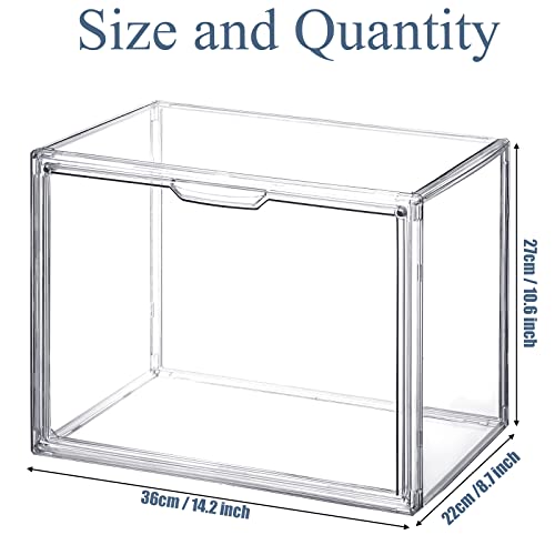 Acrylic Display Case Clear Plastic Purse And Handbag Storage Organizer For Closet, Stackable Acrylic Storage Boxes With Magnetic Door For Collectibles Shoes Wallet Cosmetic Book Toys Display (8 Pack) #TOP1