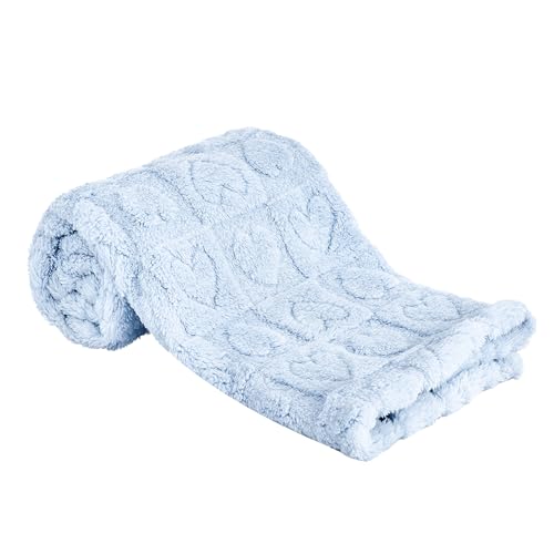 Image of Yurhap Heart Baby Blanket, Love Plush Fleece Baby Blankets for Boys Girls | Soft Sherpa Baby Girl Blanket for Infant Toddler Newborn Gift, Fluffy Baby Essentials, For Crib Stroller, 30 inchx40 inch