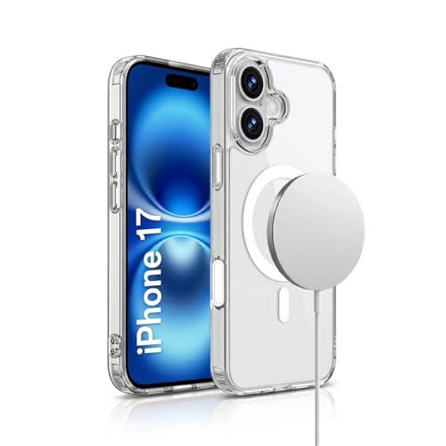 Not Greedy Magnetic Clear Case for iPhone 17 | Ultra Slim, Transparent Protective Phone Cover with Strong Magnetic Charging | Ring Soft, Flexible, Shockproof, Anti Scratch, Crystal Clear Back Cover