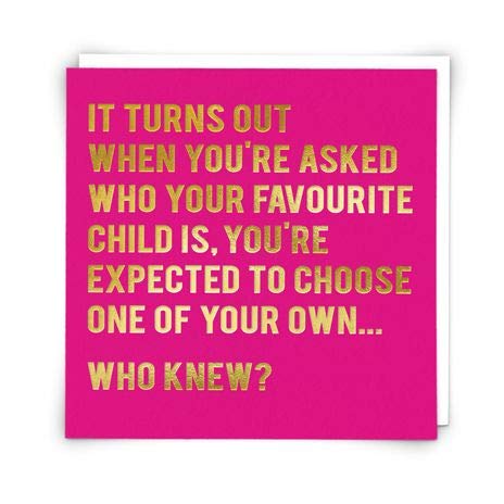 Cloud Nine Humour Card - Favourite Child