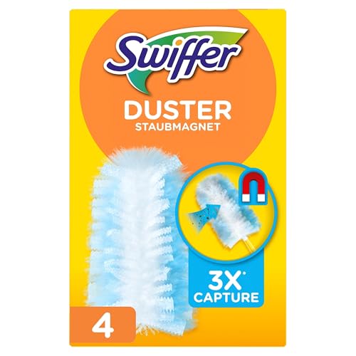 Swiffer Staubmagnet Trap & Lock Nachfüllpackung 4 Tücher, Nimmt 3x Mehr Staub & Haare Auf Und Schließt Diese Ein