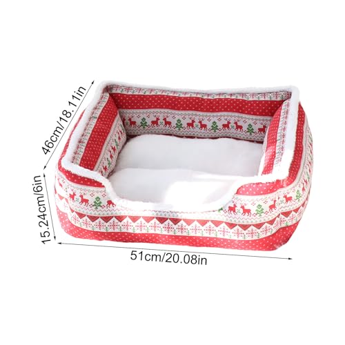 Lit de Noël pour chien accessoire confortable lavable chat - 6