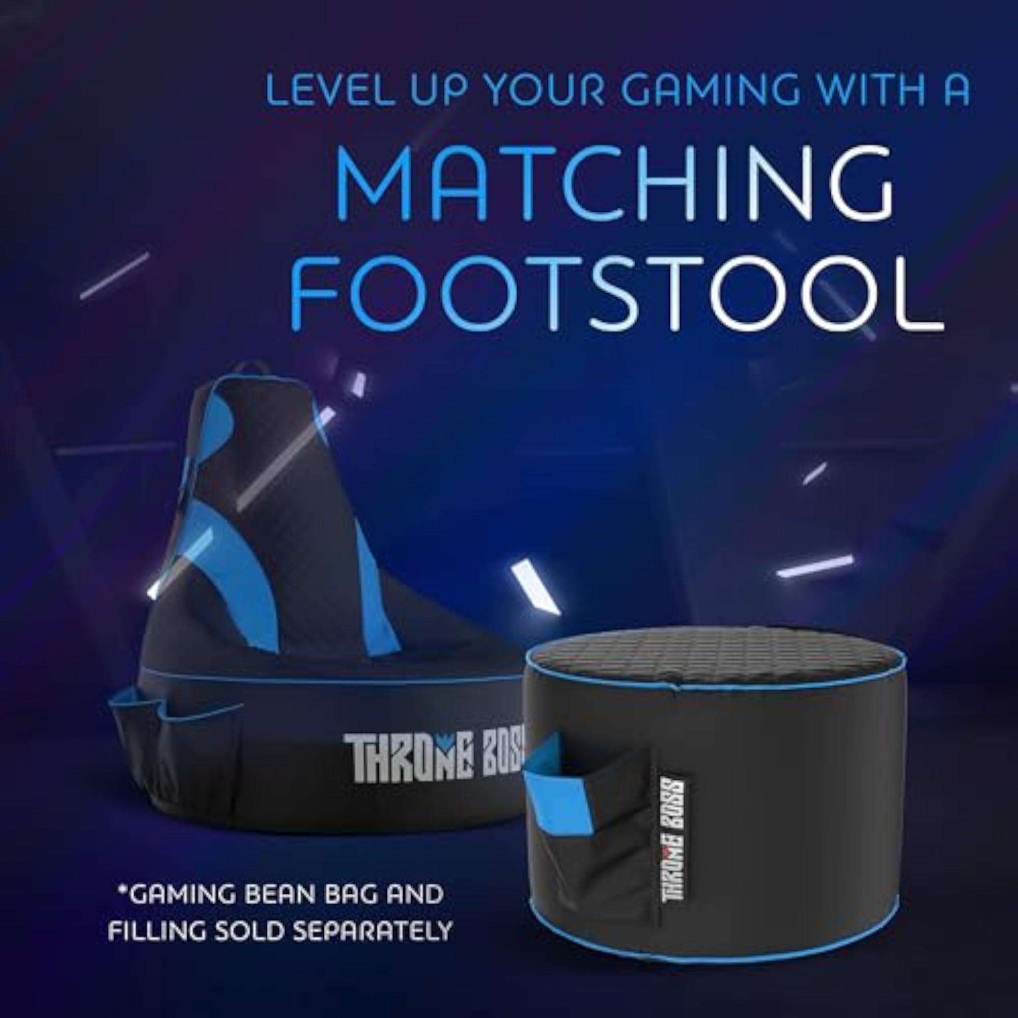 Gaming Footstool Cover for Matching Bean Bag Chair