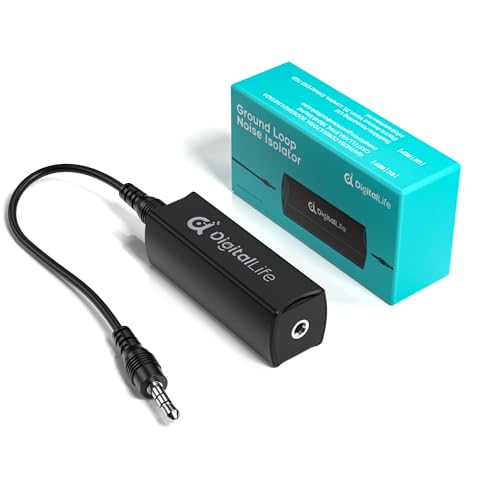 DigitalLife GI35-A | Aislador de Ruido de Bucle de Tierra 3.5mm TRS (Eliminador de Zumbido, Pasivo, F/F) – Para Dispositivos de Audio, Auriculares y Altavoces