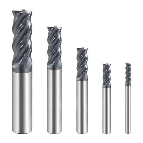 Image of Carbide Dynamic Square End Mills-4 Flute TiALSiN Coated,for Milling Alloy Steels, Hardened Steel, Metal etc.1 Pcs D6*50mm
