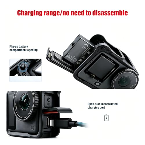 Image of Adofys Housing Case for DJI Osmo Action 6, ABS Protective Frame Expansion Cage, Cold Shoe, 1 /4 inch Screw Adapter, Action 6 Accessories Compatible for Tripod, Selfie Stick