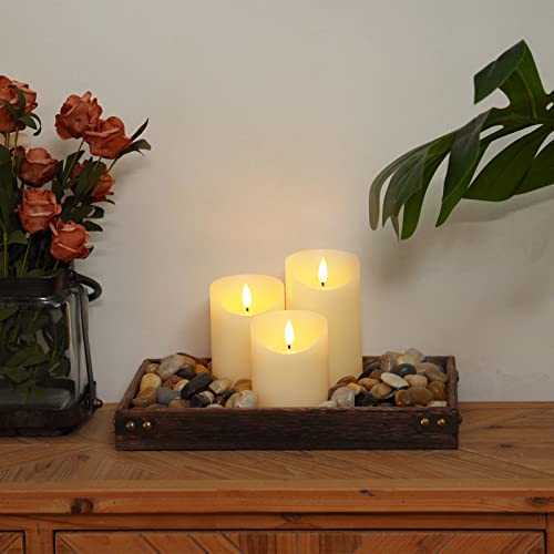 image for Homemory Flickering Flameless Candles, Realistic LED Candles with Remo