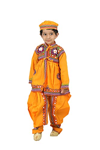 Image of BookMyCostume Gujarat Garba Navratri Indian State Fancy Dress Costume for Boys and Men 14-16 years