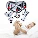 Baby Crib Mobile, Baby Mobile for Crib with Mirror, Black and White High Contrast Mobile Toy for Newborn Infants Boys and Girls, Baby Mobile Hanging Rotating Crib Toys Nursery Crib Toys, Knob Type
