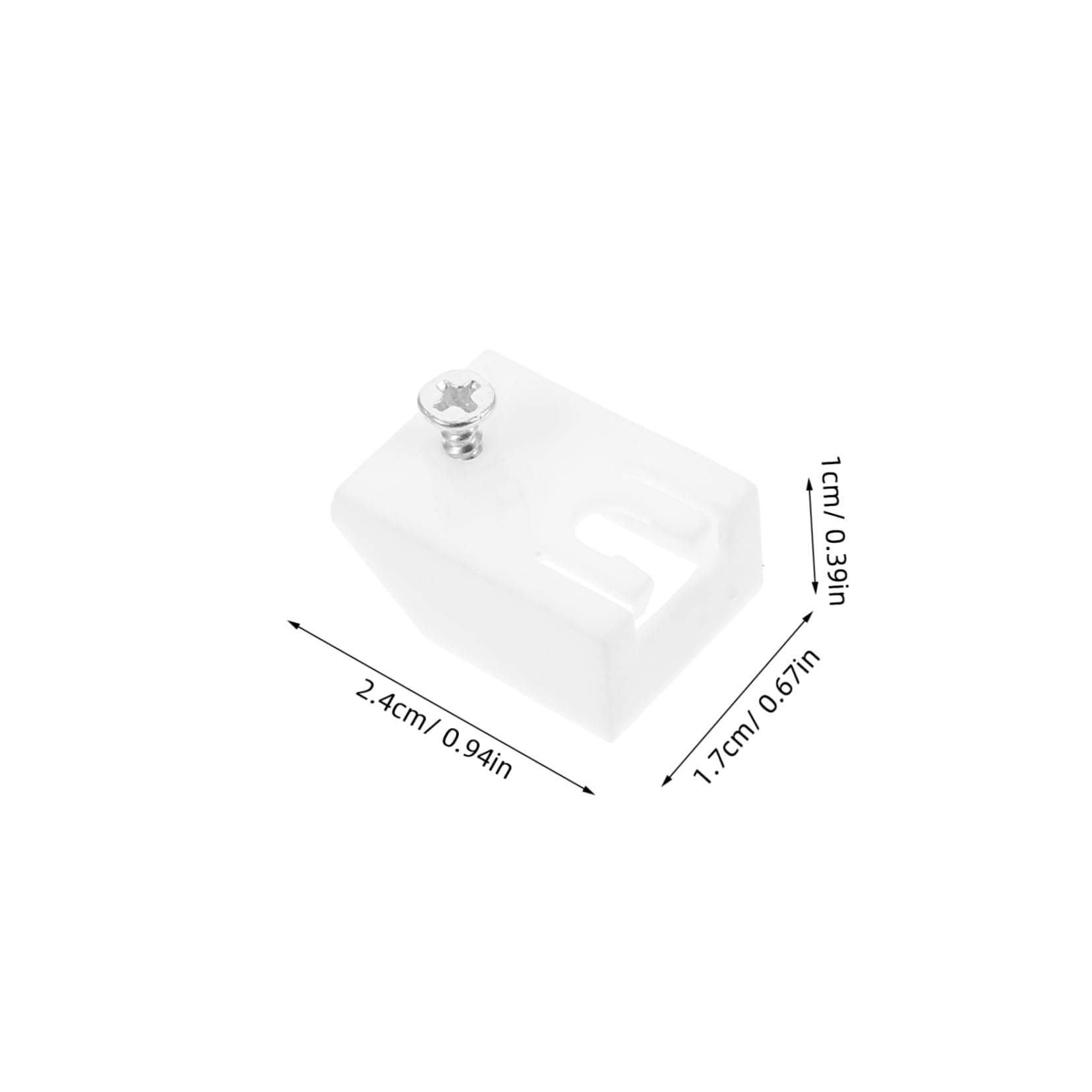 Ipetboom 50pcs Curtain Track Accessories Curtain Bracket Blind Brackets Curtain Rod Holders No Drilling Curtain Hardware Curtain Track End Caps Curtain Rod Bracket Blind Clips White Plastic