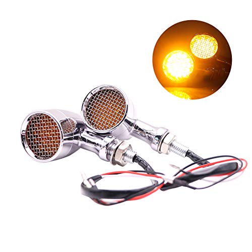 Jingtaihua Clignotants à LED, Feux arrière de Course de Frein de Moto 2 pièces indicateurs de Moto universels 12 V, éclairage de Conduite en Alliage d'aluminium Super Lumineux Cover