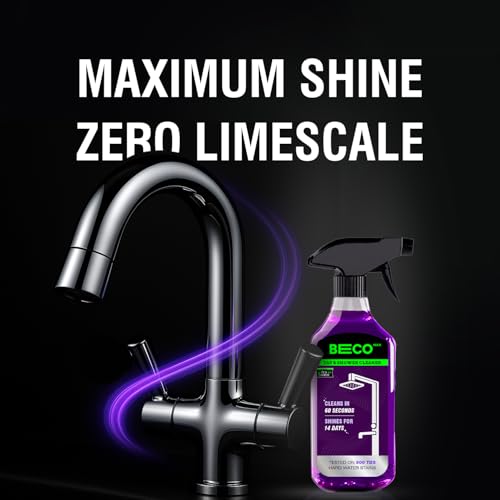 Image of Beco Tap-Shower & Limescale Remover -500 ml | Descaler Liquid | Instantly Removes Stains | Cleans in 60 seconds | Non-Toxic | Max Shine | Suitable for Bathroom, Taps, Showers,Tiles, Mirrors