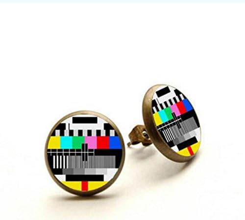 TV Test card Hypoallergenic Earrings, TV Test jewelry (1)