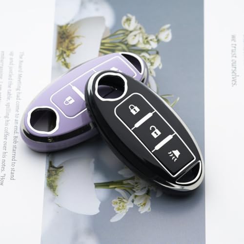 Image of Key Fob Cover Fit for Nissan Altima Rogue Sentra Pathfinder Frontier Maxima Titan Armada Versa Smart Key