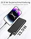 Hiluckey Powerbank 26800mAh Externer Akku: 22,5W Schnellladefunktion Power Bank PD USB C Tragbares Handy Ladegerät mit LED Display Kompatibel mit Smartphone Tablet