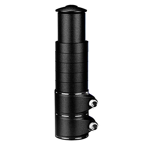 Bogoro MTB Vástago Elevador de Manillar para Bicicleta Adaptador de Extensor de Manillar de Aleación de Aluminio Stem Riser, Adaptador de Altura de Cabeza Ajustable, Negro