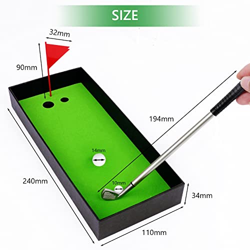 OSDUE Mini Golf Club Putter Ballpoint Pen, Golfers Gift Box Set - Image 2