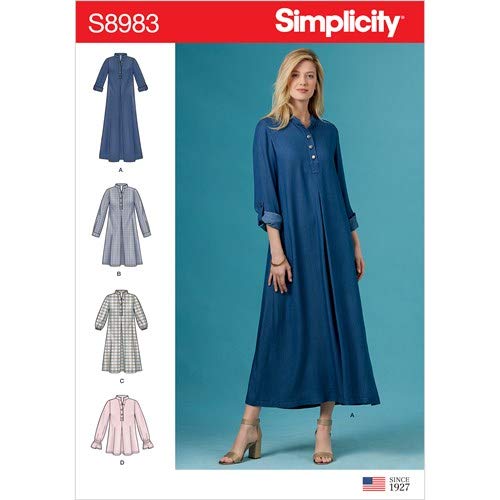 Simplicity S8983 / R10251 Misses' Dresses with Sleeve Variation (Sizes14-22) Sewing Pattern