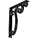 Ekena Millwork BKTM02X12X15TAVASV Metal Bracket, 2" W x 12" D x 15" H, Antiqued Silver