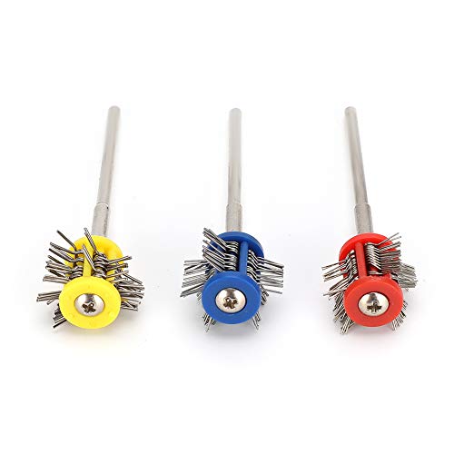 Image of Metal Polishing Brush, Durable Metal Texturing Brush - 3-Piece Wire Brush Polishing Set for Sanding and Rust Cleaning on Metal Surface