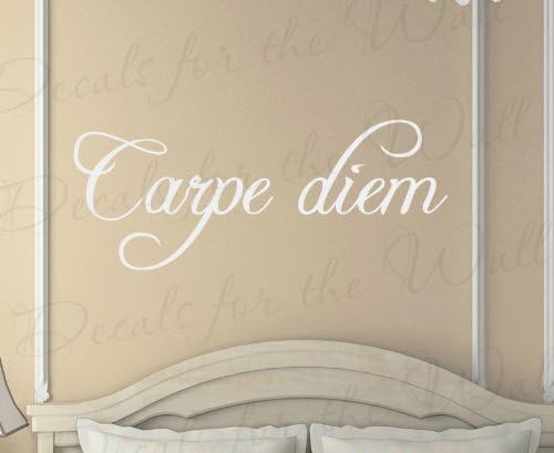 Carpe Diem - Inspirational Motivational Inspiring Seize The Day - Vinyl Quote Saying, Wall Decal, Lettering Decoration, Sticker Decor Art Mural