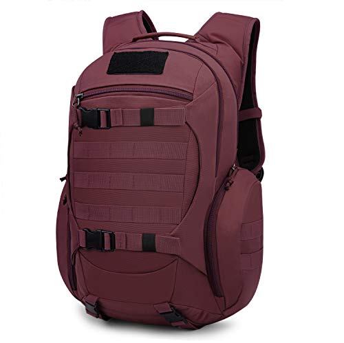 Mardingtop 28L Tactical Backpacks Molle Hiking daypacks for Camping Hiking Military Traveling 28L-Purplish