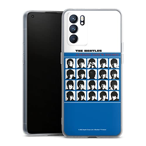 DeinDesign Coque en Silicone Compatible avec Oppo Reno 6 5G Etui Silicone Coque Souple A Hard Day’s Night Musique The Beatles - Les Beatles, Paul McCartney, John Lennon, RIngo Starr, George Harrison DeinDesign Coque en Silicone Compatible avec Oppo Reno 6 5G Etui Silicone Coque Souple A Hard Day's Night Musique The Beatles