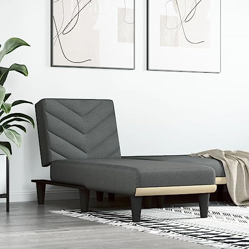 Vetnasa Sofá diván de Tela Gris Oscuro Mobiliario, Sillas, Divanes Gris 13,55 KG