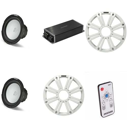 Kicker Marine KPX500.1 Powersports Amp & (2) 10