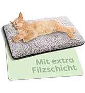Selbstheizende Decke für Katzen & Hunde 60x45cm - Weich & kuschelige Katzendecke - Geräuschdämpfu...