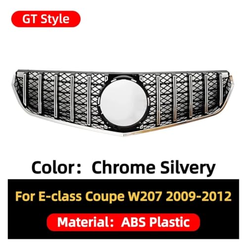 Grille avant GT Style pour Benz E Coupe W207 C207 2009-2012 calandre argentée