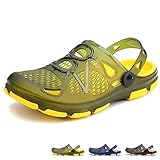 beister Mens Clogs Non Slip Water Shoes with Adjustable Strap, Lightweight Slip on Mules Garden Kitc