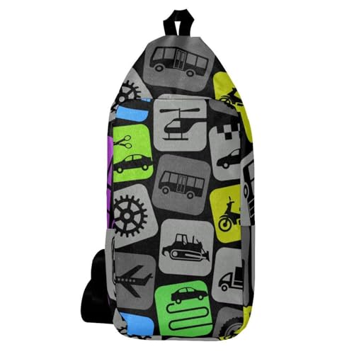 Mochila bandolera compacta unisex para organizar tus pertenencias en el transporte y caminatas