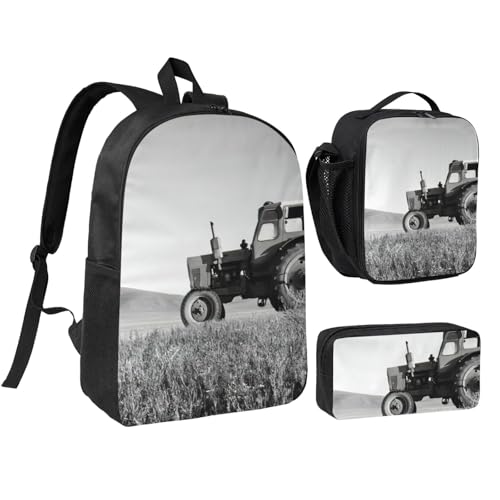Sac à dos tracteur agricole pour l'école primaire avec lunch bag et trousse
