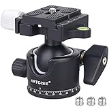 ✅【PANORAMISCHER BALLKOPF MIT PRÄZISIONSANPASSUNG】: Panoramakopf mit horizontaler Drehung um 360 °, Design mit doppeltem Verriegelungsknopf, flexible Bedienung. Skalieren Sie auf der Pfanne für Panoramaaufnahmen. Blasenfüllstandsanzeiger für Schnellspanner: Ziel- und Horizontnivellierung können als eine instinktive Bewegung ausgeführt werden. Für Mehrwinkelaufnahmen, ideal für Reisende im Freien.