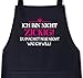 Shirtstreet24 Ich bin nicht zickig! Prinzessin Grillen Barbecue Grill Schürze Kochschürze Latzschürze, Größe: onesize,Schwarz