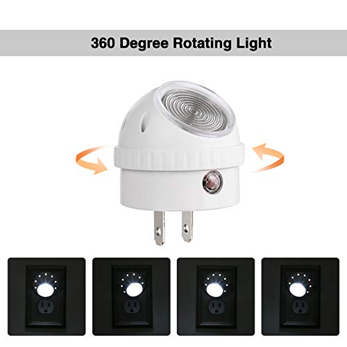 Dewenwils NIGHT LIGHT S Into Wall, Dusk To Dawn Sensor, 360° Rotating, Directional Led Nightlights thumb #2