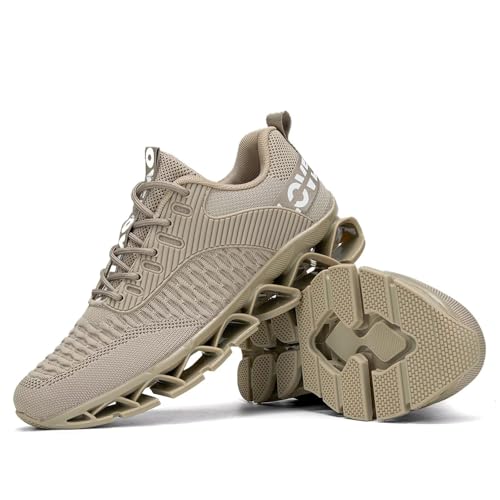 Image of Vooncosir Men's Fashion Sneakers Breathable Mesh Running Shoes Blade Non Slip Soft Sole Casual Athletic Walking Shoes