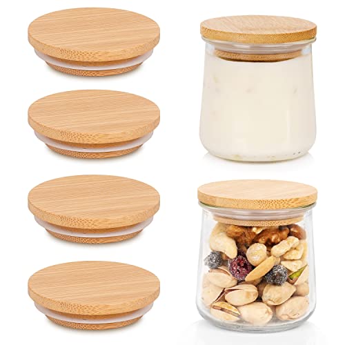 Oui Yogurt Jar Lids, Oui Yogurt Bamboo Jar Lids Set, Wooden Lids ...