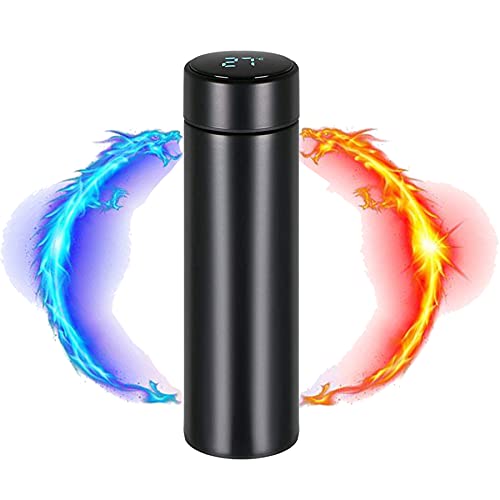 TMG Travel Mug,Termo Taza 500ML,Taza de Viaje,Térmica de Doble Pared,Frasco de Vacío de Acero Inoxidable,Pantalla LED…