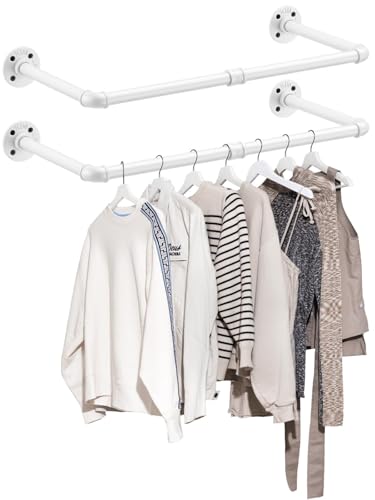 ESynic 2 Pack Perchero de Pared 60cm Rieles