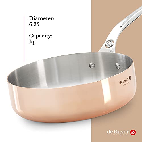 Prima Matera Round Copper Stainless Steel Saute-Pan 6.25-Inch #TOP4