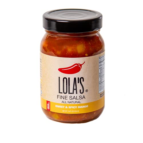Lola's Fine Hot Sauce - Sweet & Spicy Mango Salsa | All-Natural, Gluten-Free, Non-Gmo, Plant-Based, Keto | Created With Fresh Roasted Reaper Peppers And Lola's Carolina Reaper Hot Sauce #TOP5