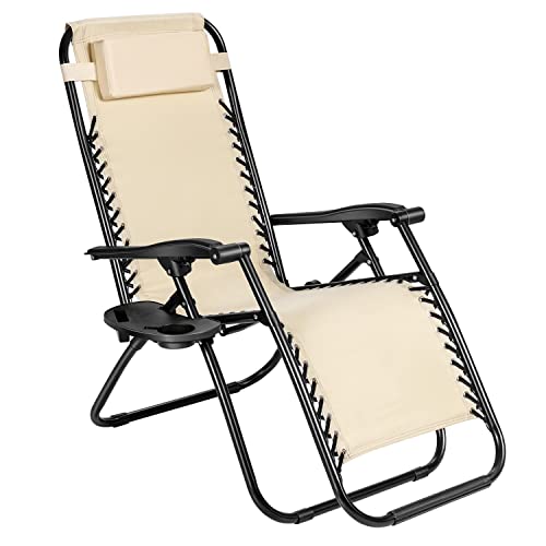 Tiktun Portable Camping Folding Beach Chair Beige #TOP7
